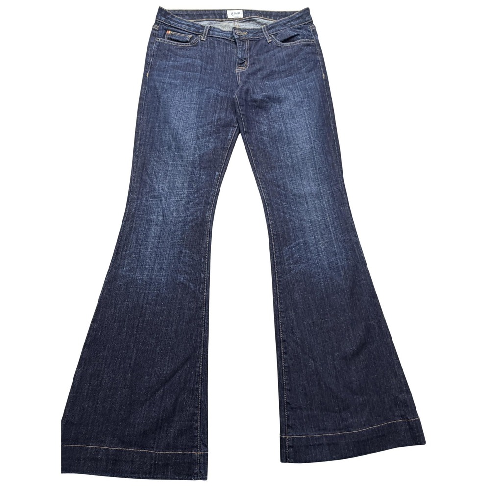 Hudson Flare Jeans Womens 29 Blue‎ Dark Wash Low Rise Flare Leg Stretch Denim